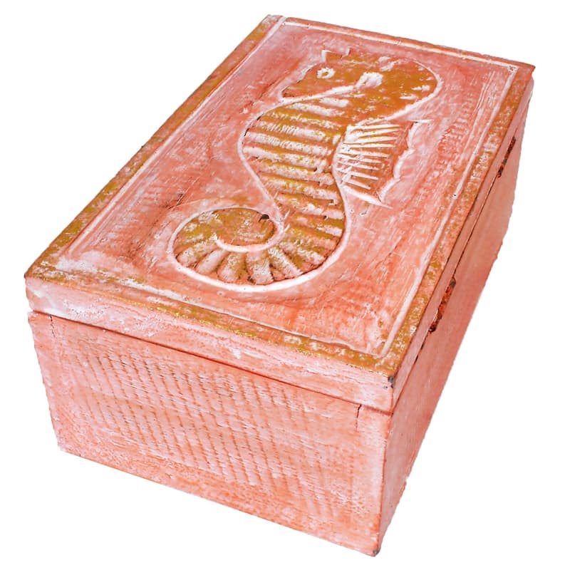 The Curated Nomad Bali Swimming Turtles 2-piece Wooden Box Set