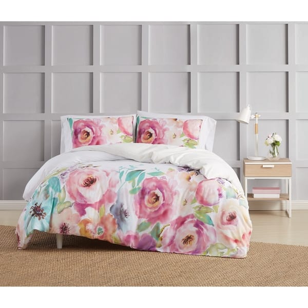 slide 2 of 3, Christian Siriano NY® Spring Flowers 3 Piece Duvet Cover Set King