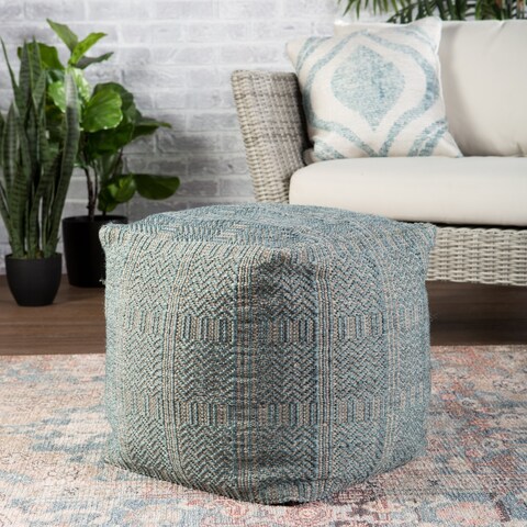 Ailith Indoor/ Outdoor Tribal Pouf/ Floor Pillow - 18"X18"X18"