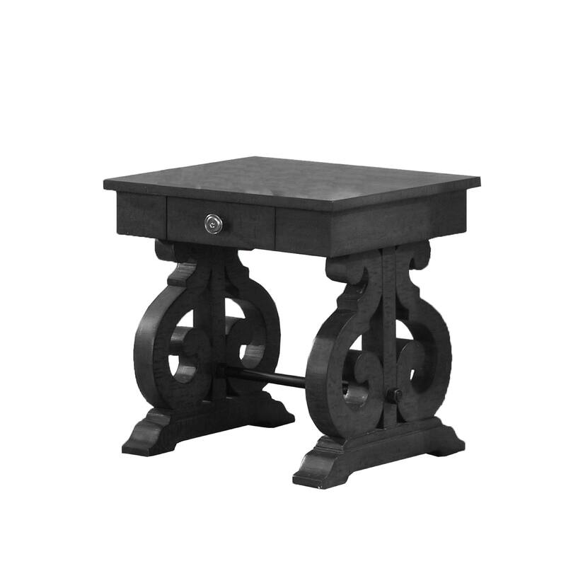 Best Quality Furniture Dark Grey Coffee Table, End Table, and Console Table (Single) - End Tables