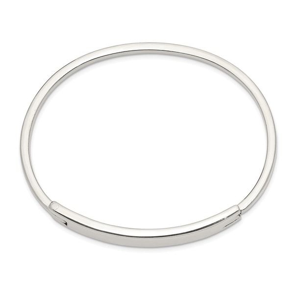Silver Bangle Feature Hallmark Solid Silver Adjustable Sterling Silver Ladies