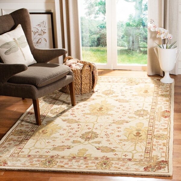 Safavieh Handmade Anatolia Oriental Oushak Ivory Hand-spun Wool Rug - 9' x 12'