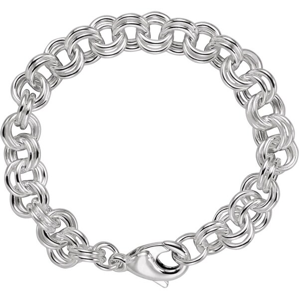 silver chunky bracelet womens