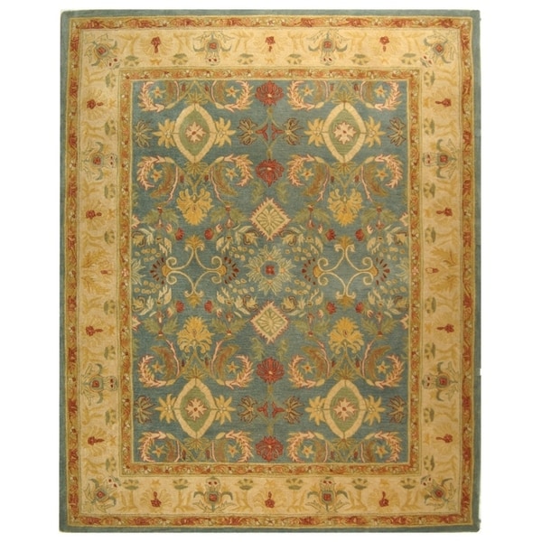 Safavieh Handmade Anatolia Oriental Legacy Light Blue Hand-spun Wool Rug - 9' x 12'
