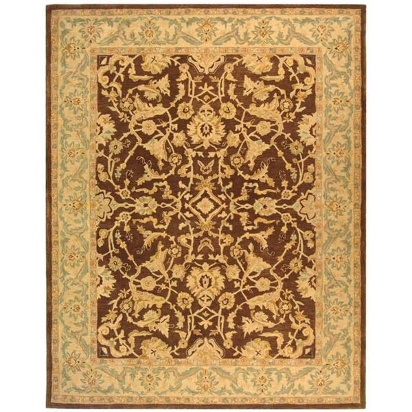 Safavieh Handmade Anatolia Oriental Traditional Brown/ Tan Hand-spun Wool Rug - 8' x 10'