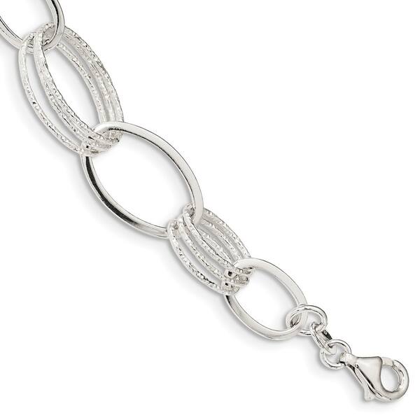 Sterling Silver Polished Oval Link Bracelet Sterling Silver Polished Oval Link Bracelet