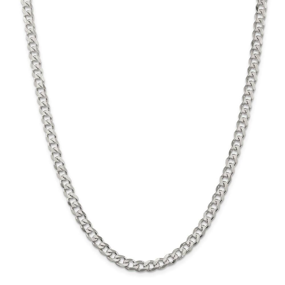 925 Sterling Silver Solid 9mm Polished Curb Link Chain Necklace 8-24