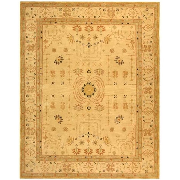 Safavieh Handmade Anatolia Oriental Treasure Sand Hand-spun Wool Rug - 9' x 12'