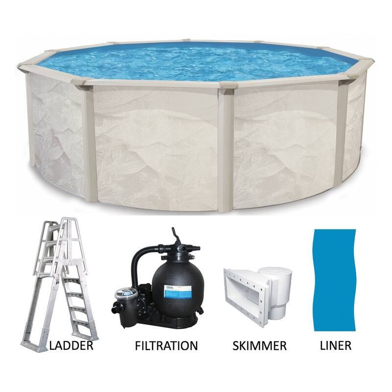 Cornelius Everest 21 ft. Round X 52 In. High Above Ground Swimming Pool ...