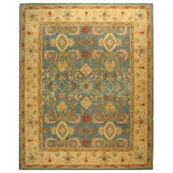 Safavieh Handmade Anatolia Oriental Legacy Light Blue Hand-spun Wool Rug - 9'6" x 13'6"