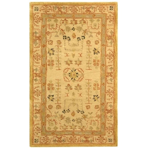 Safavieh Handmade Anatolia Oriental Treasure Sand Hand-spun Wool Rug - 3' x 5'