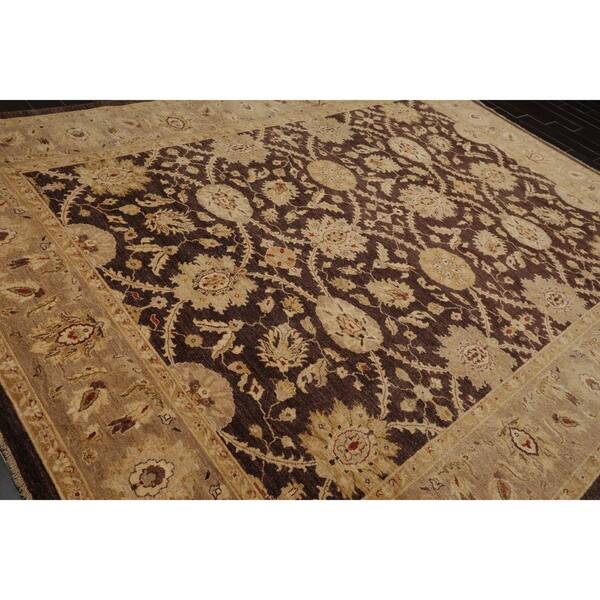 Peshawar Hand Knotted Brown Tan Wool Persian Oriental Area Rug 9x12 08 09 X 11 06 On Sale Overstock 31030097