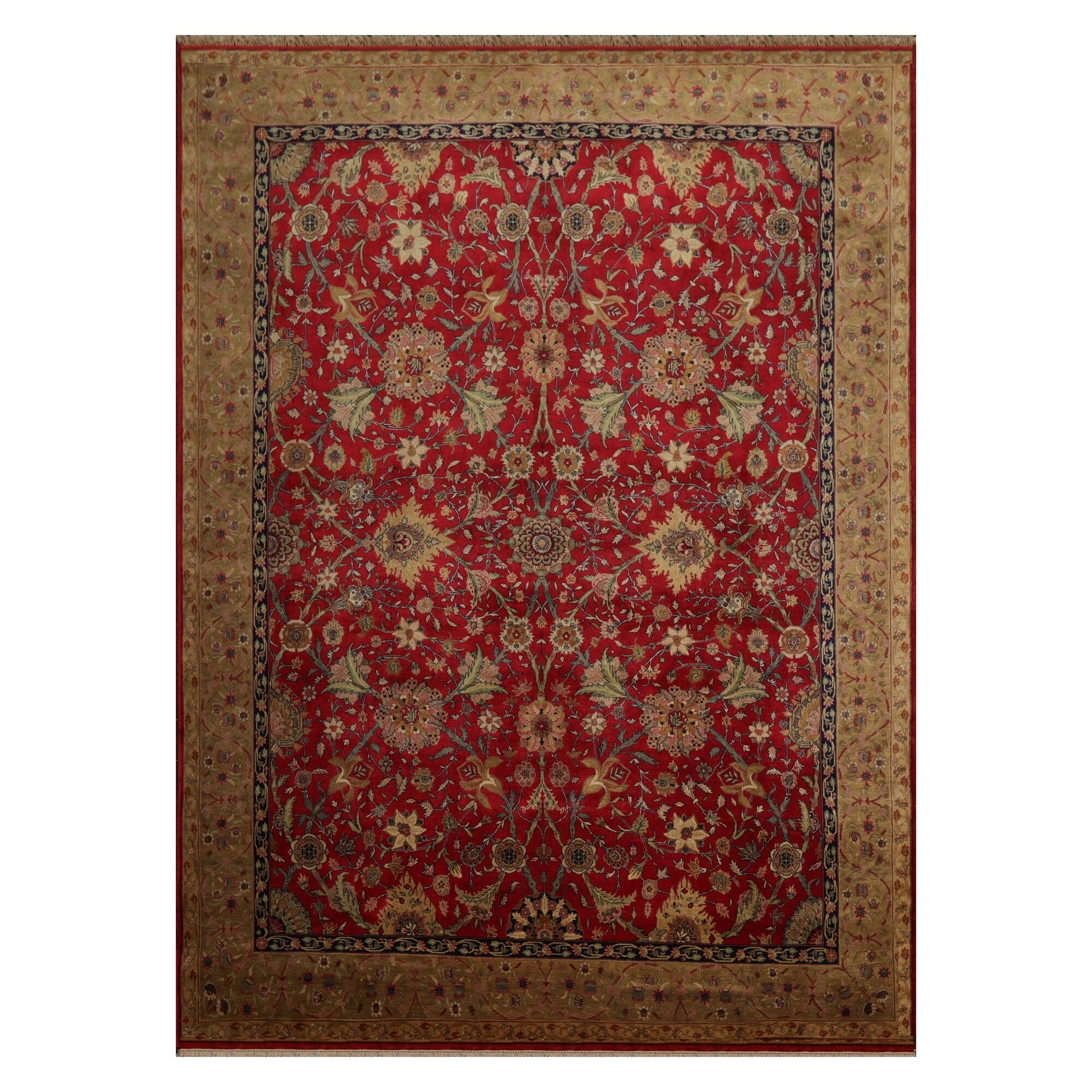 Bedroom eCarpet Gallery Large Area Rug for Living Room Pako Persian 18/20 Bordered Red Rug 8'0 x 9'3 336929 Hand-Knotted Wool Rug 