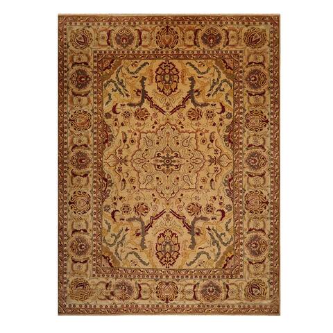 Hand Knotted Lurs Gold,Burgundy Wool Persian Oriental Area Rug (10x14) - 10' 01'' x 13' 07''