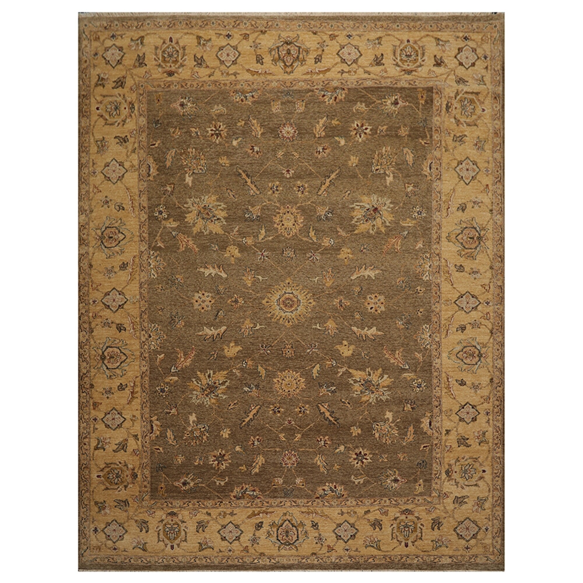 Hand Knotted Agra Aqua,Beige Wool Persian Oriental Area Rug (9x12) 08