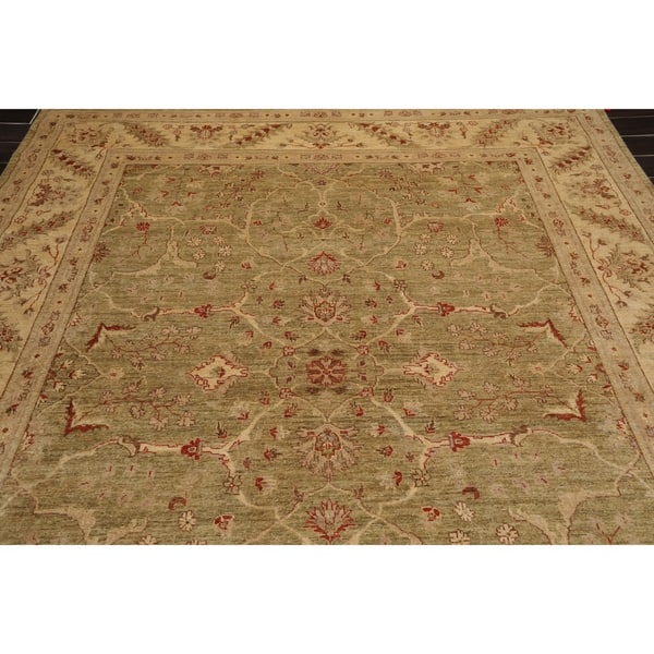 Peshawar Hand Knotted Sage Light Gold Wool Persian Oriental Area Rug 8x10 07 11 X 09 09 On Sale Overstock 31030193