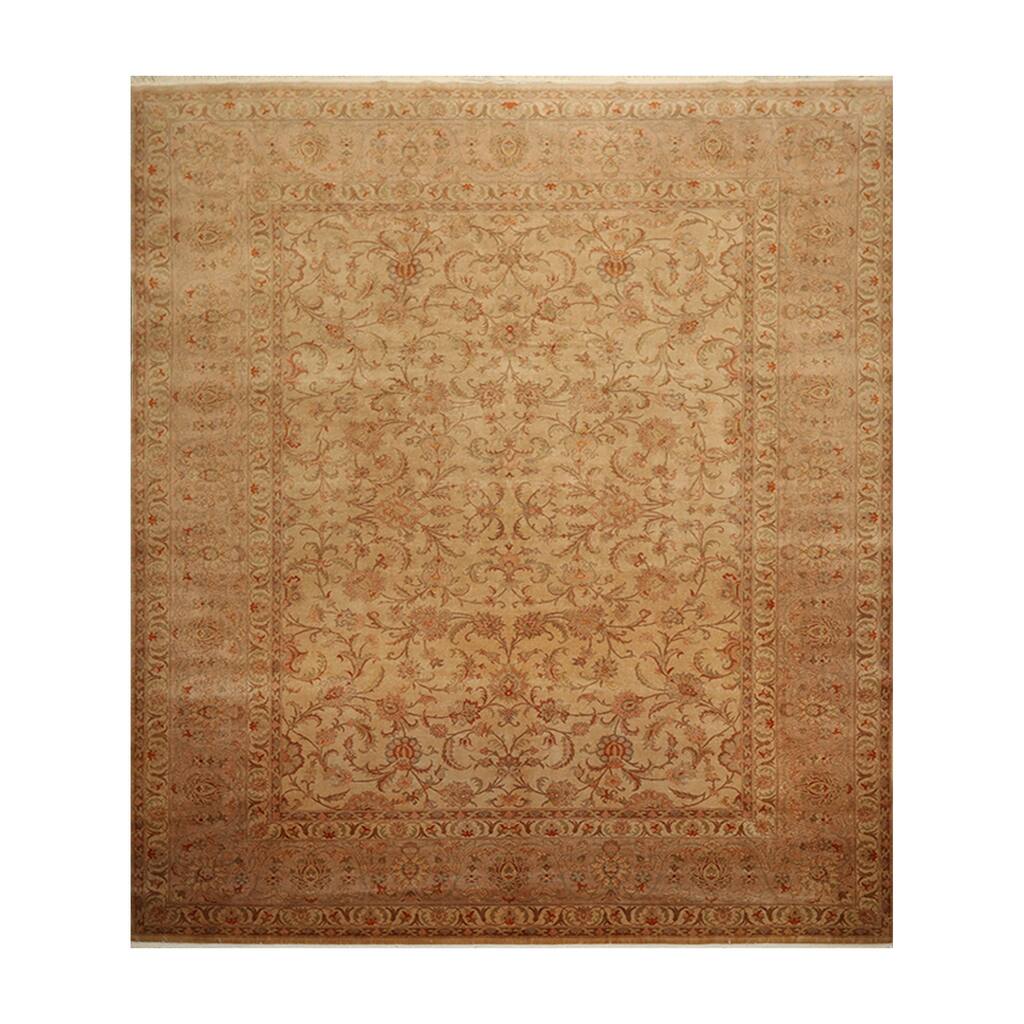 Hand Knotted 250 KPSI Tan,Taupe Wool Persian Oriental Area Rug (8x10) - 08' 07'' x 10' 00''