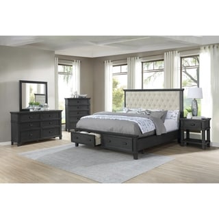 Best Quality Furniture Sandy 4-Piece Bedroom Set with Extra Chest