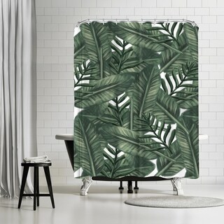 Tropical Palm Leaf Pattern - Shower Curtain