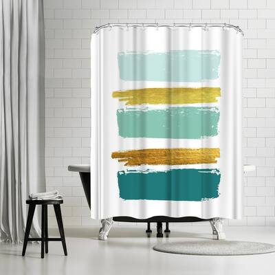 Americanflat 71" x 74" Shower Curtain, Brushes1 by Ikonolexi