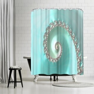 Fractal Turquoise - Shower Curtain