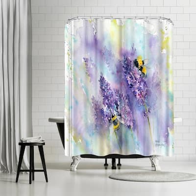 Bees And Lavender - Shower Curtain