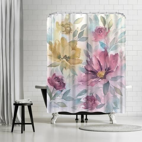 Watercolour Floral 1A - Shower Curtain