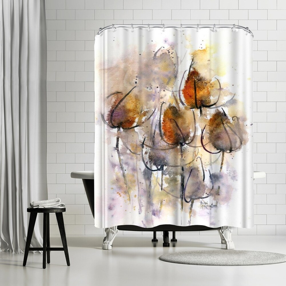 TV Fall Shower Curtain Set with Toilet Lid Cover and Non-Slip