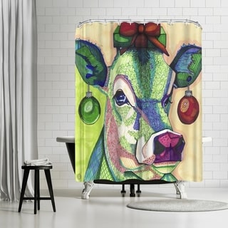 Christmas Cow - Shower Curtain