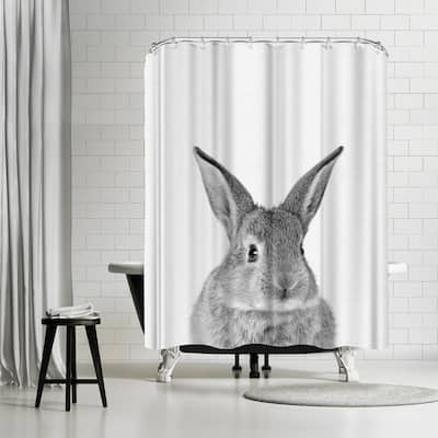 Americanflat 71" x 74" Shower Curtain, Rabbit by NUADA