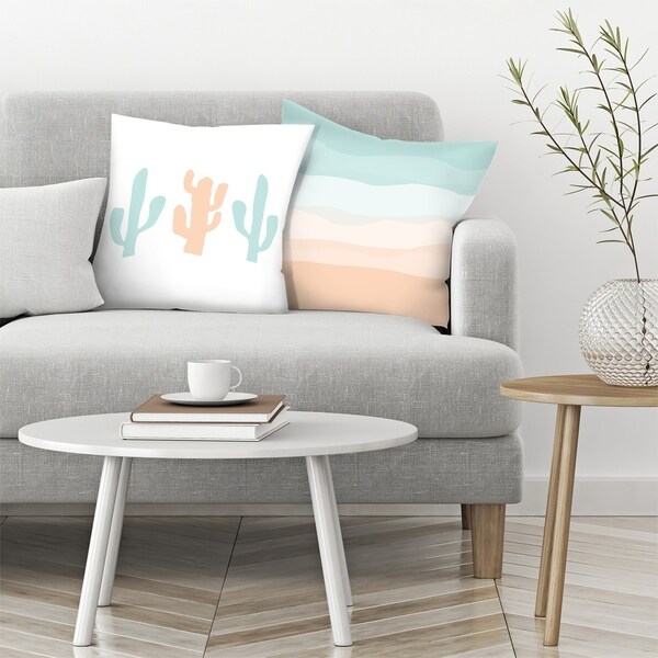 peach couch pillows