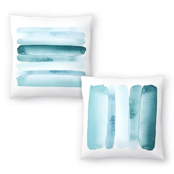 Rise Above Blue And Move Forward Blue Set Of 2 Decorative Pillows Overstock 31034153