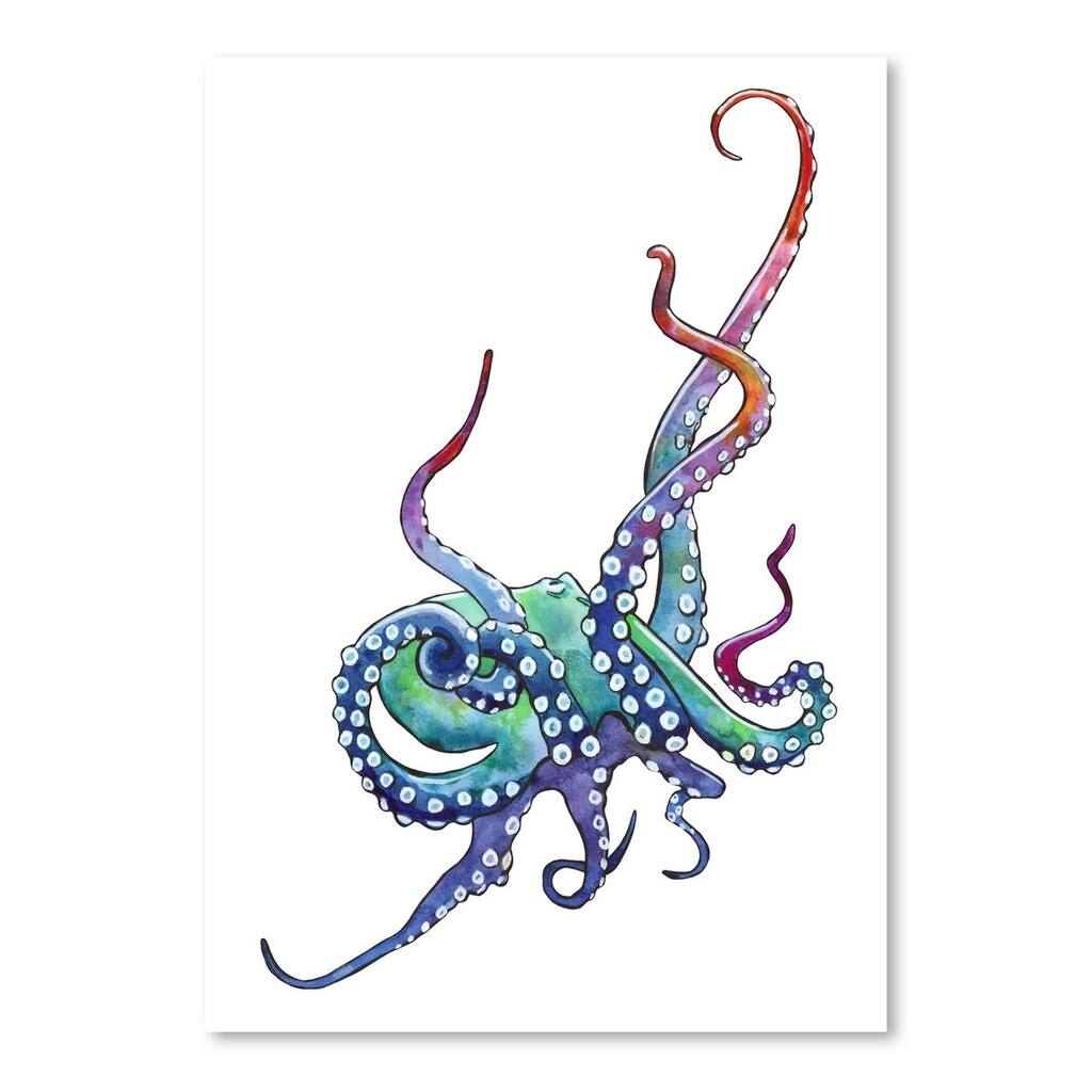 Rainbow Octopus Poster Art Print