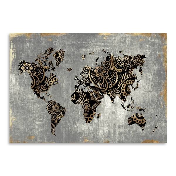 Gold World Map Poster Art Print - Bed Bath & Beyond - 31035108