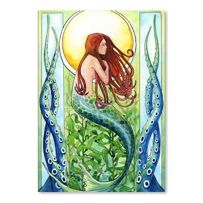 Kelp Forest Mermaid Poster Art Print