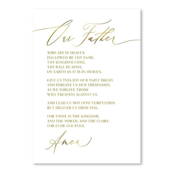 Our Father Prayer Poster Art Print - Bed Bath & Beyond - 31035189