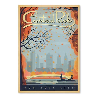 Central Park New York Stroll in Central Park Nature Art Print/Poster ...