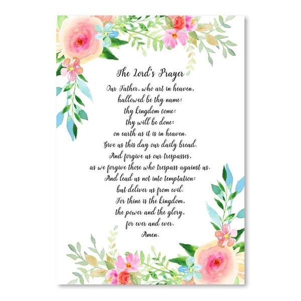 The Lords Prayer Traditional Poster Art Print - Overstock - 31035288