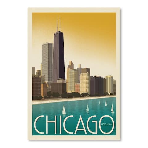 Chicago Modern Skyline Poster Art Print