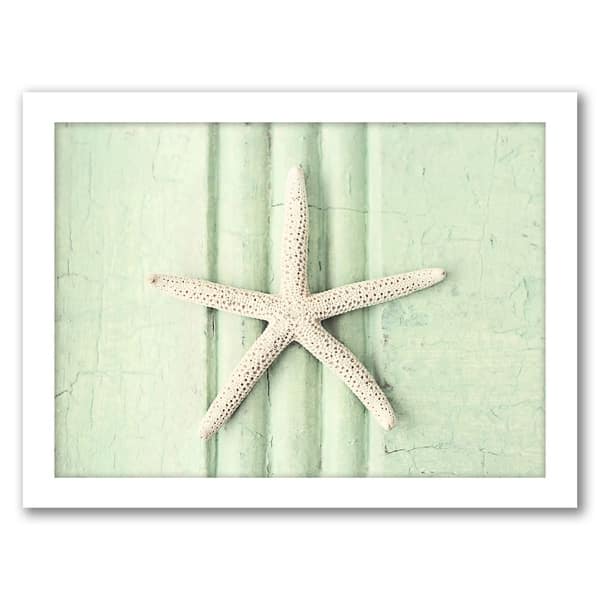 Mint Green Starfish - Framed Print Wall Art - Overstock - 31036015
