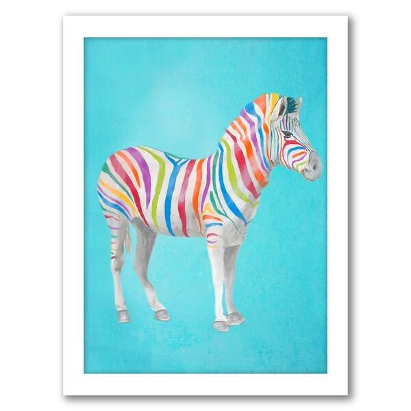 Rainbow Zebra Framed Print Wall Art Bed Bath & Beyond 31036034