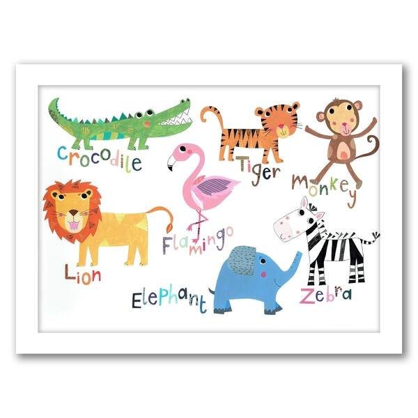 Jungle Animals With Names Framed Print Wall Art Bed Bath & Beyond