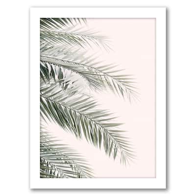 Blush Palm Leaf - Framed Print Wall Art