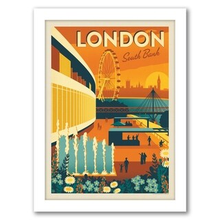 England Londons South Bank - Framed Print Wall Art