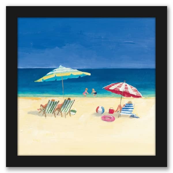 Day At The Beach Sq Iv - Framed Print Wall Art - Bed Bath & Beyond ...