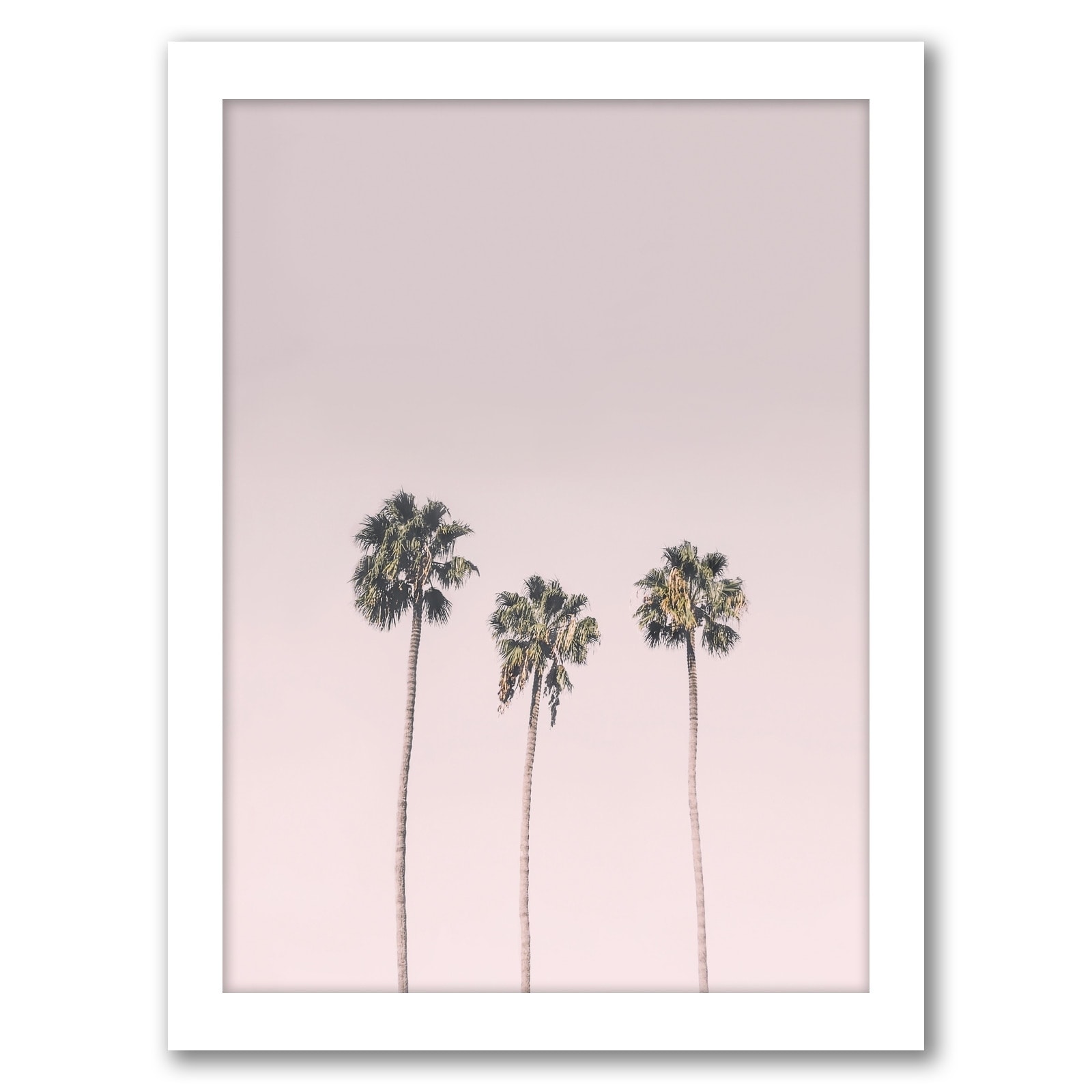 pink palm tree wall art