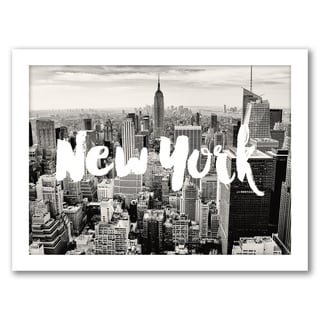 New York Skyline White - Framed Print Wall Art - Bed Bath & Beyond ...