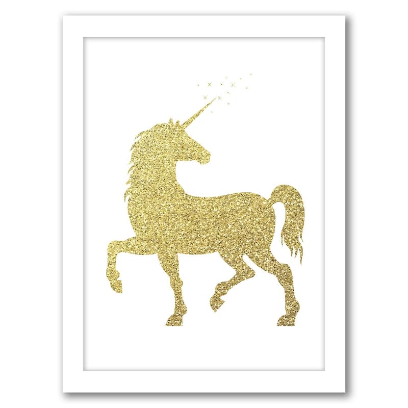 Gold Glitter Unicorn - Framed Print Wall Art - Bed Bath & Beyond - 31036262