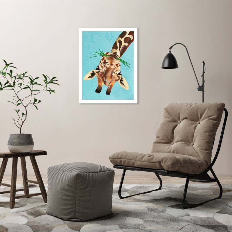 Giraffe Upside Down - Framed Print Wall Art - Bed Bath & Beyond - 31037080