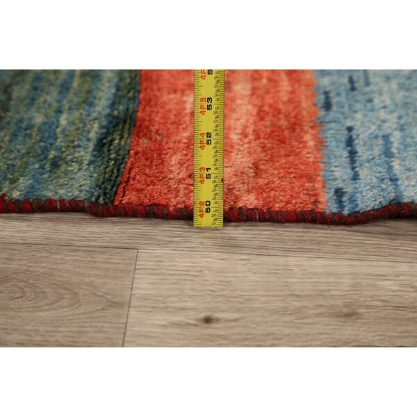 Vintage Stripe Gabbeh Persian Kitchen Size Area Rug Hand-Knotted - 2'2" x 4'2"